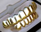 Grillz Duplo Dourado 8 dentes